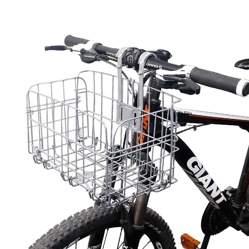 

Велосипедная корзина, передняя корзина для горного велосипеда, удобная универсальная прочная корзина для овощей, складная корзина для поездок, задняя стойка