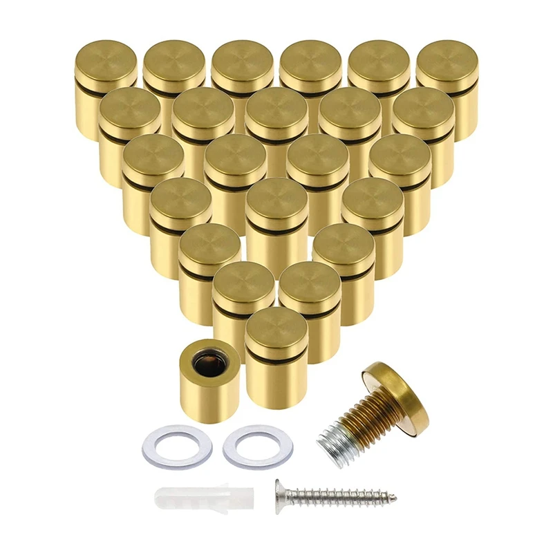 24 Pcs 3/4 Inch X 1Inch Stainless Steel Standoff Screws, Wall Sign Standoff Mounting Hardware Advertising Glass Standoff
24 Pcs 3/4 Inch X 1Inch Stainless Steel Standoff Screws, Wall Sign Standoff Mounting Hardware Advertising Glass Standoff