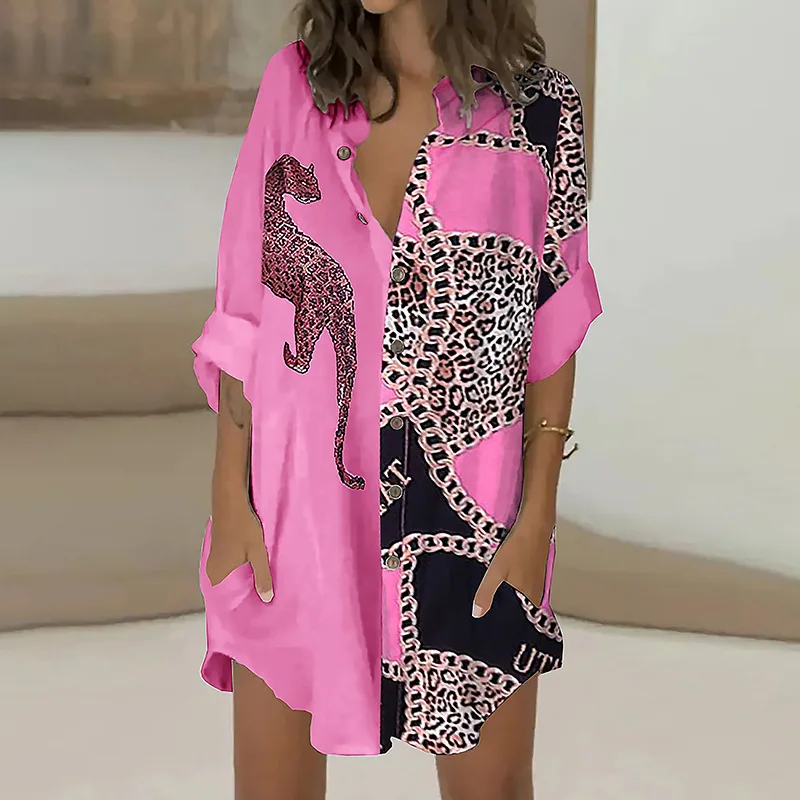 Multi-Color Multi-Size Summer New European And American Women's Fashion Printed Long Sleeve Cardigan Single-breasted Loose Shirt
Multi-Color Multi-Size Summer New European And American Women's Fashion Printed Long Sleeve Cardigan Single-breasted Loose Shirt