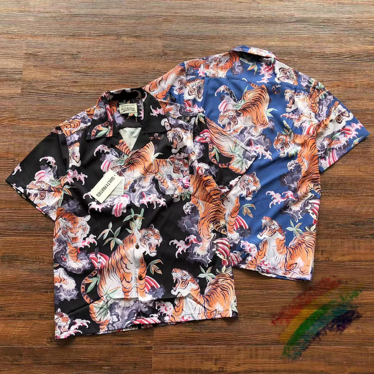 Гавайская пляжная рубашка WACKO MARIA для мужчин и женщин, Повседневная Уличная одежда с узором тигра, Топ
Гавайская пляжная рубашка WACKO MARIA для мужчин и женщин, Повседневная Уличная одежда с узором тигра, Топ