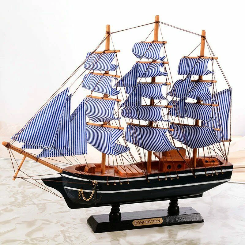 Wooden Sailing Ship Mediterranean Style Home Decoration Handmade Carved Nautical Boat Model Gift DIY Wood Crafts
Wooden Sailing Ship Mediterranean Style Home Decoration Handmade Carved Nautical Boat Model Gift DIY Wood Crafts