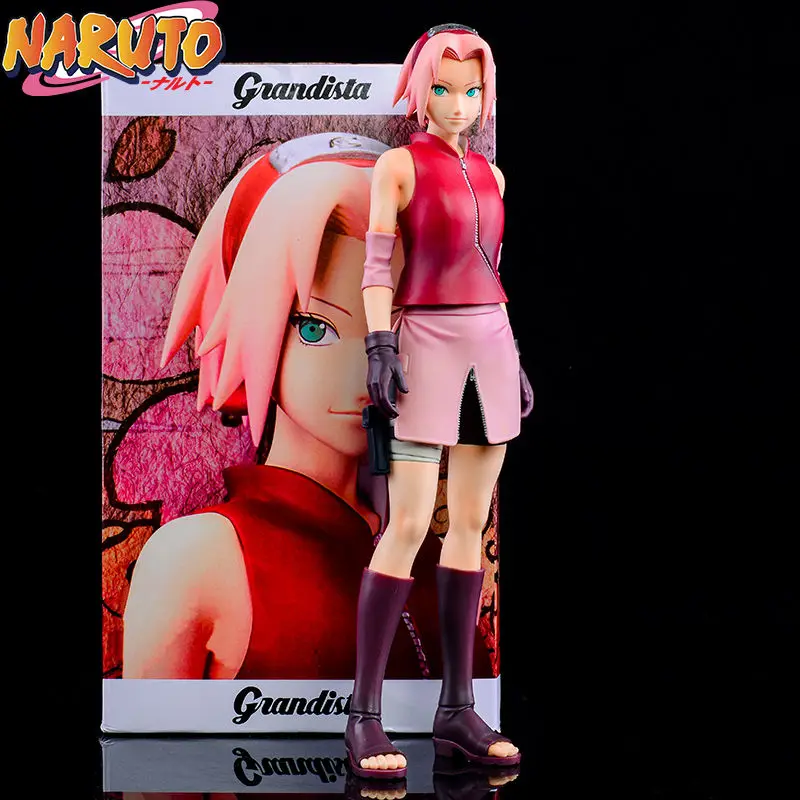 

26CM Naruto Anime Shippuden Figure Haruno Sakura Standing Position Action Figure Model Toys Collection Decoration Dolls Gift