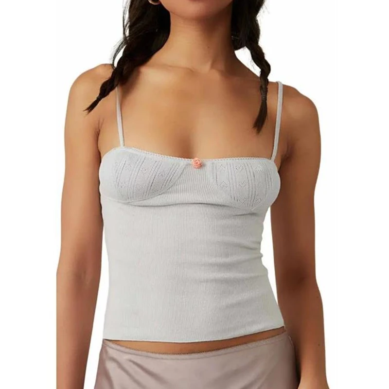 Knitted Crop Top Women y2k Aesthetic Spaghetti Strap Sleeveless Camisole Ribbed Clothes Sweats Tee Bottoming Shirts Streetwear
Knitted Crop Top Women y2k Aesthetic Spaghetti Strap Sleeveless Camisole Ribbed Clothes Sweats Tee Bottoming Shirts Streetwear