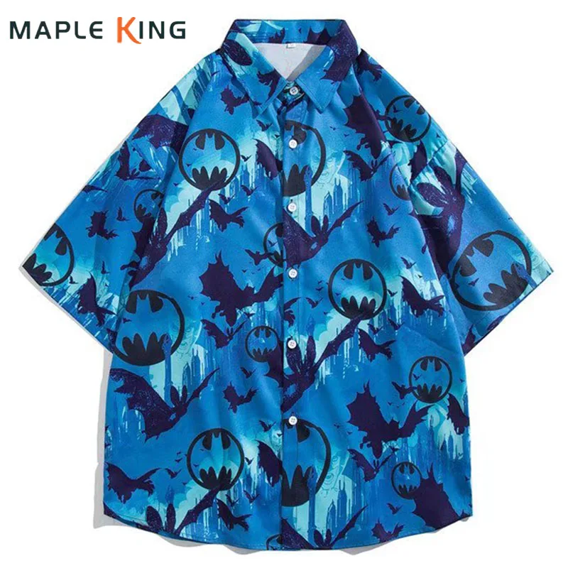 Vintage Shirt For Men 2022 Harajuku Blouse Women Bat Printed Short Sleeve Hawaiian Beach Shirts Summer Chemise Homme Streetwear
Vintage Shirt For Men 2022 Harajuku Blouse Women Bat Printed Short Sleeve Hawaiian Beach Shirts Summer Chemise Homme Streetwear