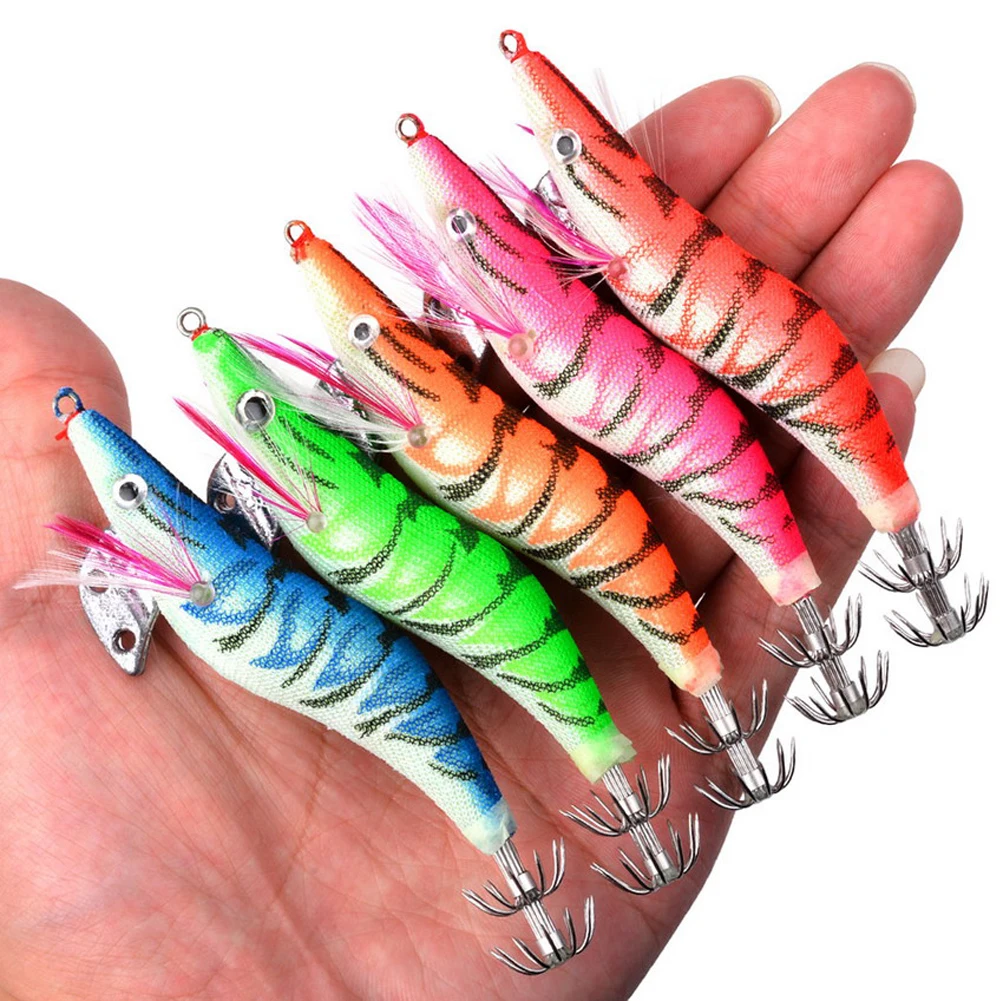 5PCS 13g/11cm Luminous Squid Fishing Lures Wood Shrimp Lures Squid Cuttlefish Jigs Lures Spinner Bait Wood Shrimp with 3# Hook
5PCS 13g/11cm Luminous Squid Fishing Lures Wood Shrimp Lures Squid Cuttlefish Jigs Lures Spinner Bait Wood Shrimp with 3# Hook
