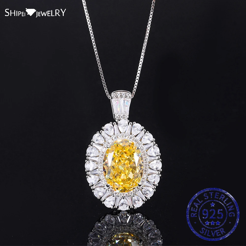 Shipei 100% 925 Sterling Silver Oval Created Moissanite Gemstone Wedding Party Vintage Pendant Necklace For Women Fine Jewelry
Shipei 100% 925 Sterling Silver Oval Created Moissanite Gemstone Wedding Party Vintage Pendant Necklace For Women Fine Jewelry