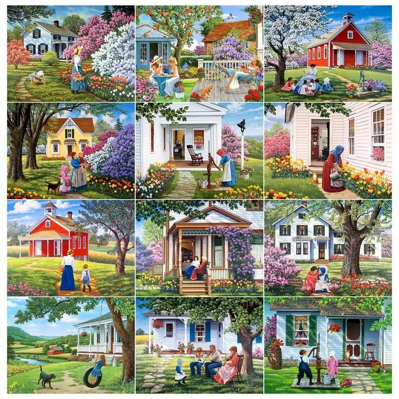 Gatyztory Full Drill Diamond Painting Garden Landscape Diamond Embroidery Family Needlework Mosaic Kit Handmade New Year Gift
Gatyztory Full Drill Diamond Painting Garden Landscape Diamond Embroidery Family Needlework Mosaic Kit Handmade New Year Gift