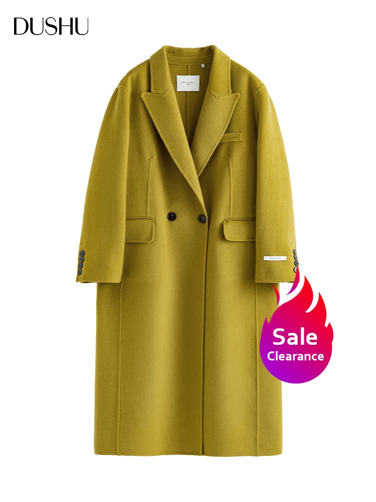 DUSHU【Clearance Sale】81% Wool 9.2% Rabbit Hair Women Lapel Collar Reversible Woolen Coat Long Wool Jackets Winter Loose Coats
DUSHU【Clearance Sale】81% Wool 9.2% Rabbit Hair Women Lapel Collar Reversible Woolen Coat Long Wool Jackets Winter Loose Coats