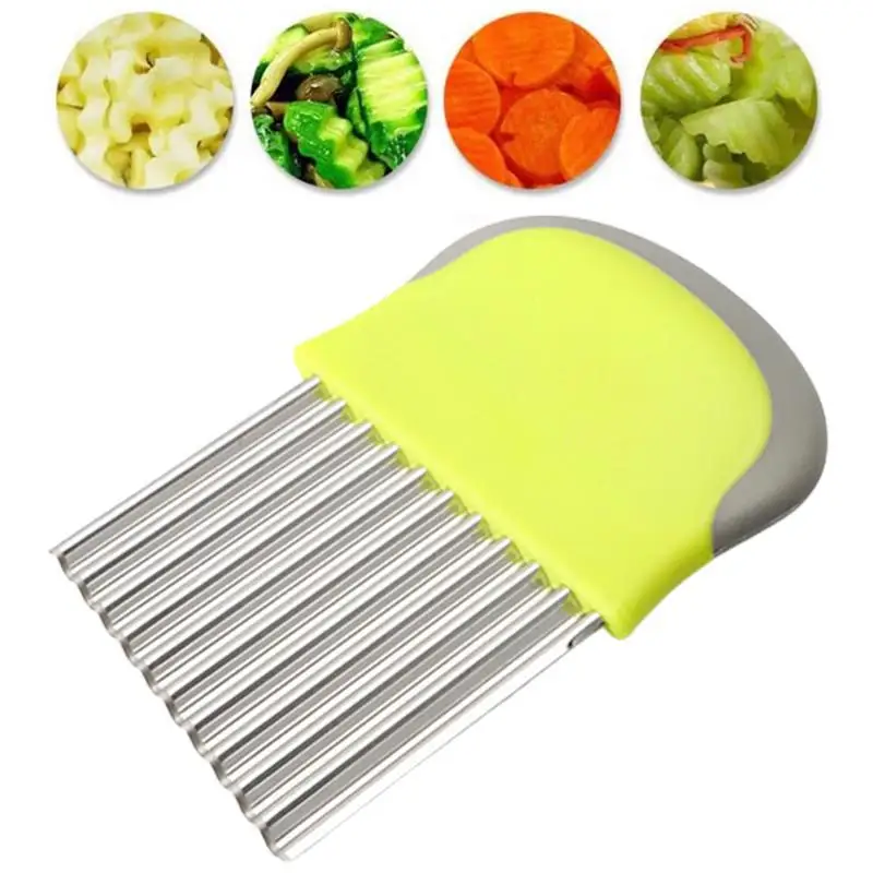 Potato Fruit Wavy Slicer French Fries Slicers For Kitchens Party Restaurant Salad Chopping Tools Fruit Cutter Wave Blade
Potato Fruit Wavy Slicer French Fries Slicers For Kitchens Party Restaurant Salad Chopping Tools Fruit Cutter Wave Blade