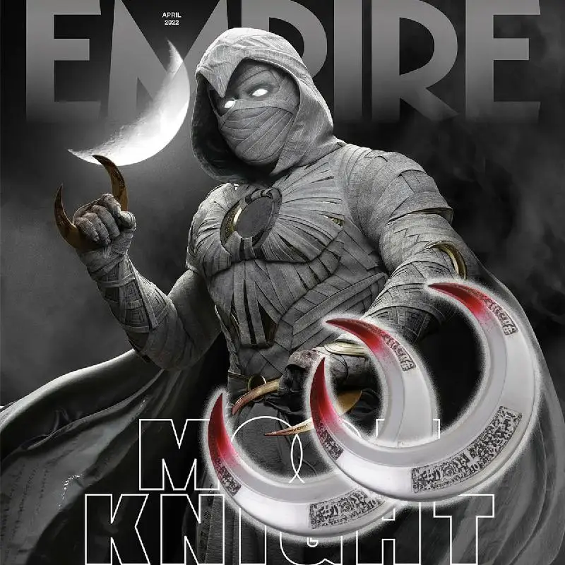2022 Moon Knight Props Pu Leather Moon Shape Knife Role Play Props Halloween Cosplay Props Action Figures Movie Periphery Toys
2022 Moon Knight Props Pu Leather Moon Shape Knife Role Play Props Halloween Cosplay Props Action Figures Movie Periphery Toys