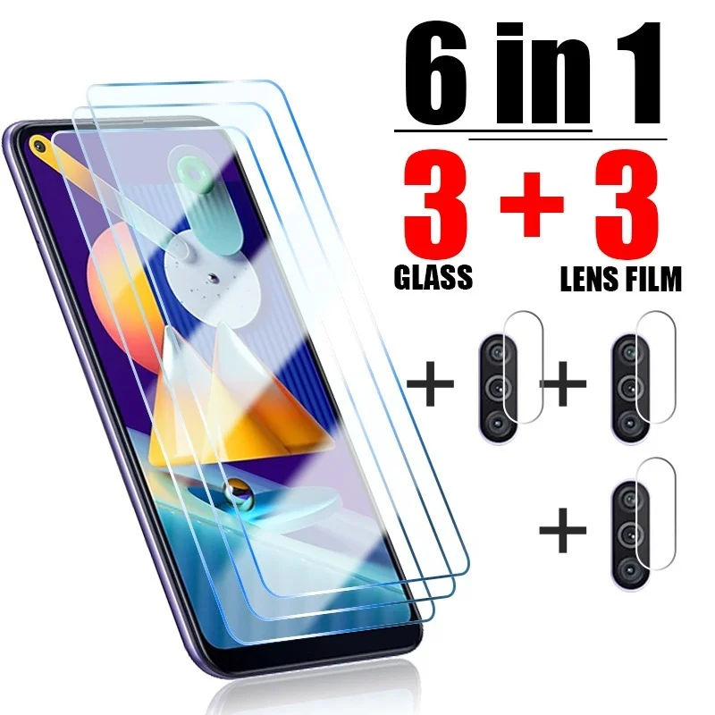 

6in1 Protective Glass For Samsung galaxy A52S 5G A32 A22 A12 Screen Protector on Samsung A52 A51 A50 A72 A71 A70 A21S Lens Film