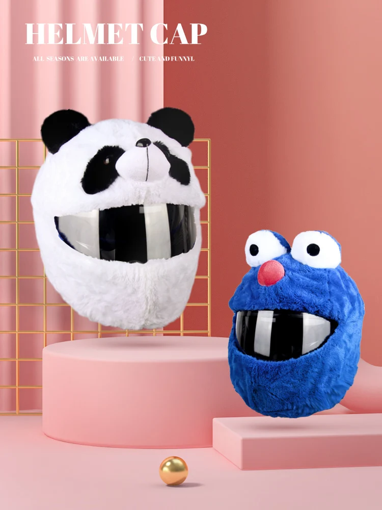 Helmet Protection Headgear Cover Cartoon Fluffy Plush Set For Motorcycle Full-Face Protective Case Motorbike Safety Trendy 
Helmet Protection Headgear Cover Cartoon Fluffy Plush Set For Motorcycle Full-Face Protective Case Motorbike Safety Trendy