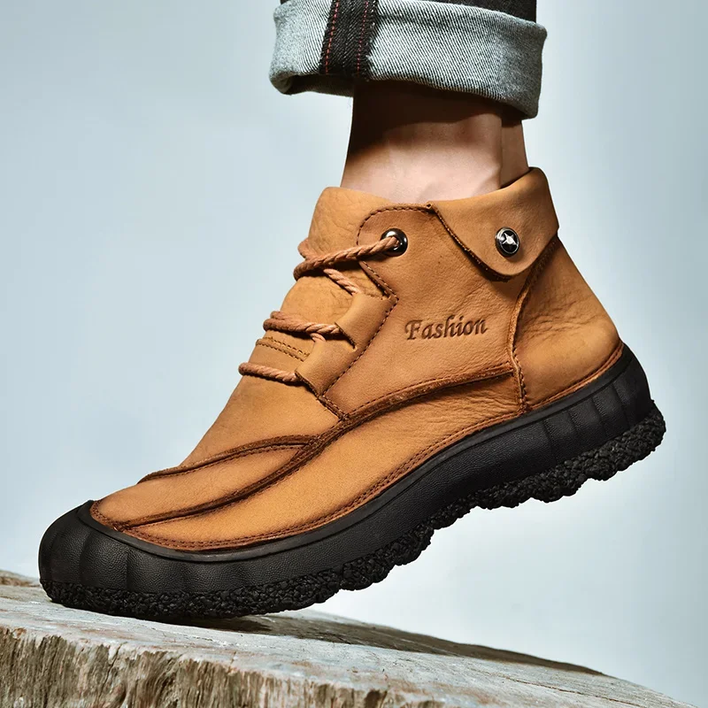 New Arrival Genuine Leather Men Boots Handmade Ankle Boots Comfortable Hiking Boots Man Outdoor Shoes Casual Warm Winter Boots
New Arrival Genuine Leather Men Boots Handmade Ankle Boots Comfortable Hiking Boots Man Outdoor Shoes Casual Warm Winter Boots