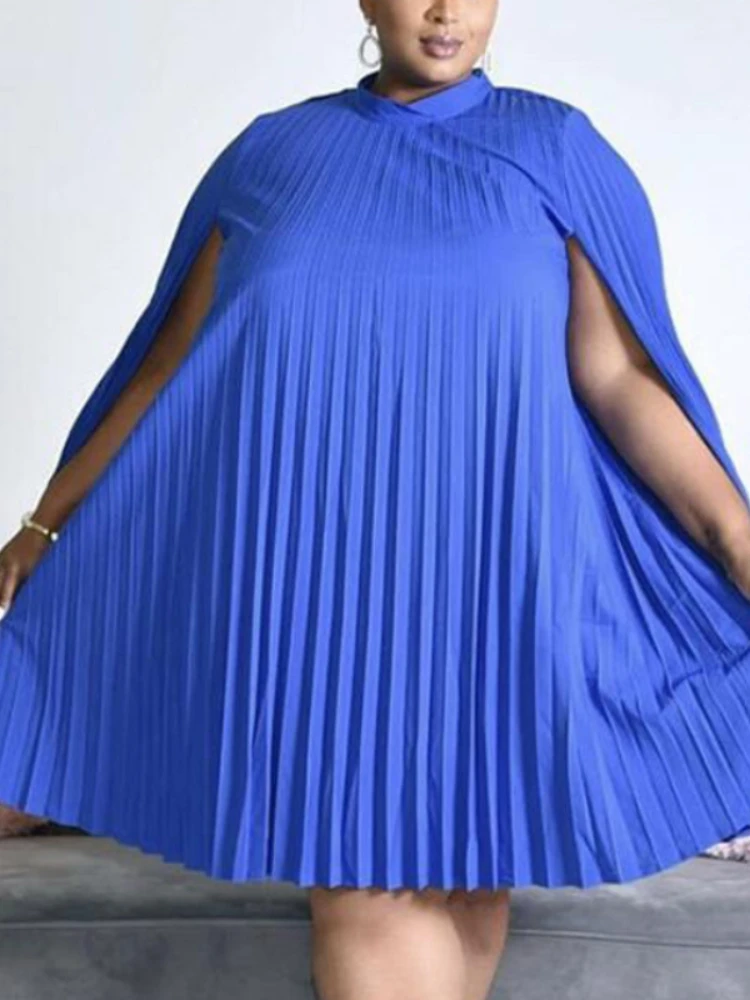 Платье женское вечернее Плиссированное до колена, свободный элегантный винтажный наряд для клуба, дня рождения, большие вечерние 2XL, на лето 
Платье женское вечернее Плиссированное до колена, свободный элегантный винтажный наряд для клуба, дня рождения, большие вечерние 2XL, на лето