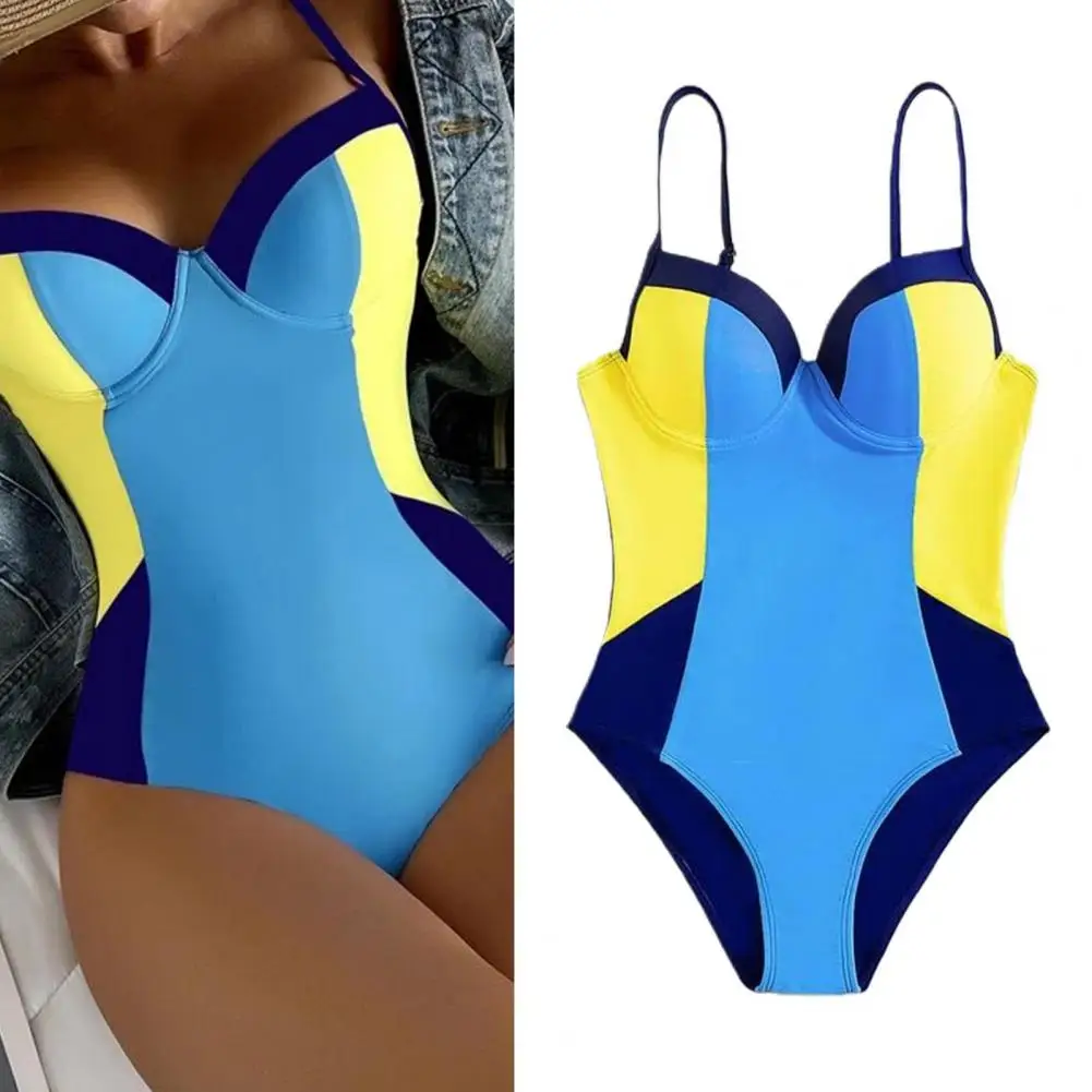 Женское бикини контрастных цветов в стиле пэчворк, цельный облегающий купальный костюм с открытой спиной для пляжа
Женское бикини контрастных цветов в стиле пэчворк, цельный облегающий купальный костюм с открытой спиной для пляжа