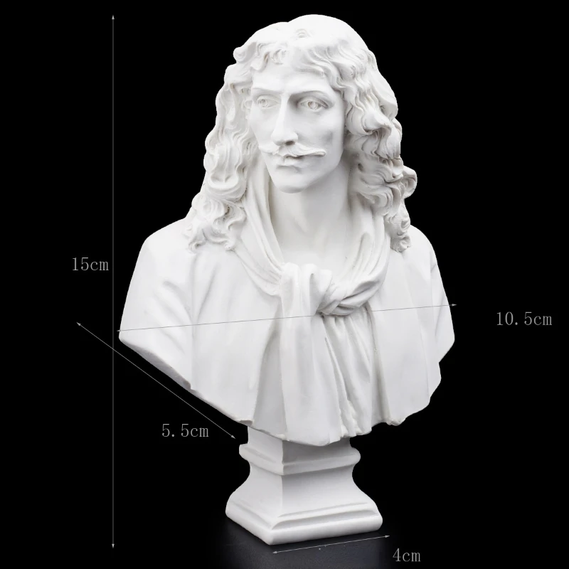 BUF Resin Bust Statue of Moliere Art Sketching Practice Sketching Plaster Home Decoration Ornaments Collecting Crafts
BUF Resin Bust Statue of Moliere Art Sketching Practice Sketching Plaster Home Decoration Ornaments Collecting Crafts