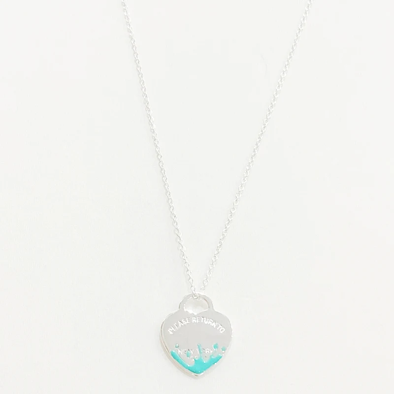 1: 1 Sterling Silver S925 Classic Fashion Exclusive Blue Enamel Water Flower Heart Charm Ladies Necklace
1: 1 Sterling Silver S925 Classic Fashion Exclusive Blue Enamel Water Flower Heart Charm Ladies Necklace