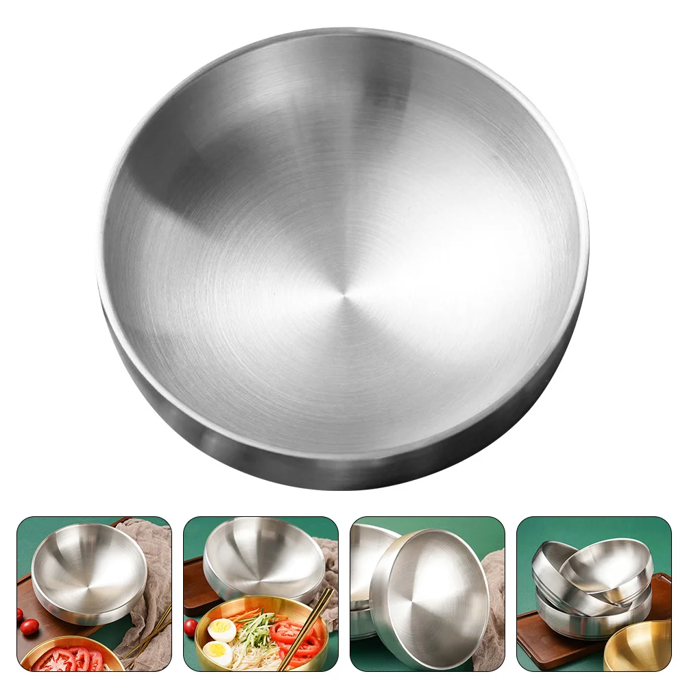 Convenient Salad Bowl Stainless Steel Bowl Household Serving Bowl Accessory
Convenient Salad Bowl Stainless Steel Bowl Household Serving Bowl Accessory