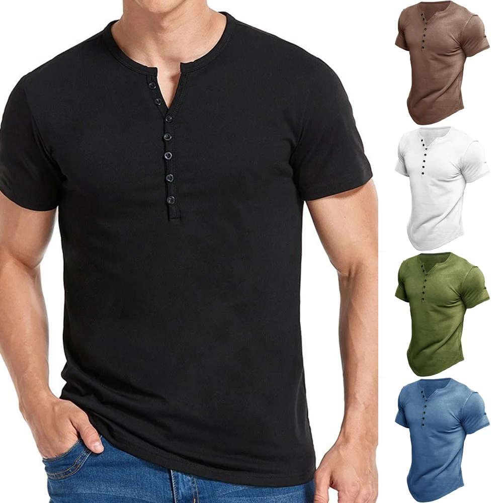 Футболка с воротником Henley, мужская повседневная однотонная модель, осенняя Высококачественная Мужская футболка из 100% хлопка
Футболка с воротником Henley, мужская повседневная однотонная модель, осенняя Высококачественная Мужская футболка из 100% хлопка