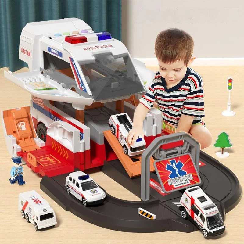 New Storage Scene Car Fire Engineering Deformation Ambulance Ejection Track Parking Lot Sound And Light Puzzle Model Toy Gifts
New Storage Scene Car Fire Engineering Deformation Ambulance Ejection Track Parking Lot Sound And Light Puzzle Model Toy Gifts