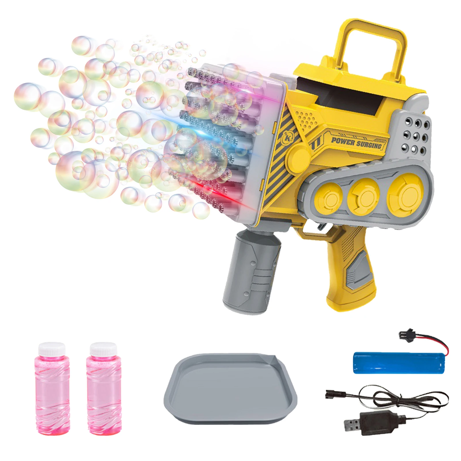 80 Hole Bubble Guns For Kids Portable Automatic Bubble Blower Toys Rechargeable Rocket Boom Bubble Blower For Pools Parties
80 Hole Bubble Guns For Kids Portable Automatic Bubble Blower Toys Rechargeable Rocket Boom Bubble Blower For Pools Parties