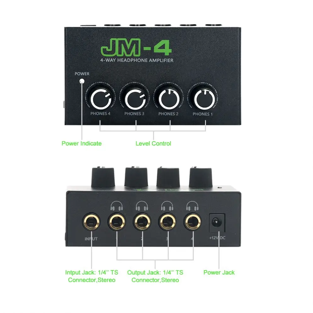 Wholesale Professional 4 Channel Real Stereo Hifi Earphone AMP Audio 6.35mm Headphone Amplifier
Wholesale Professional 4 Channel Real Stereo Hifi Earphone AMP Audio 6.35mm Headphone Amplifier