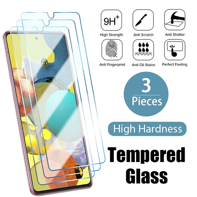 

3PCS Glass For Samsung A51 A71 A23 A52 A72 A32 A12 A02S A21s A33 A40 A30 A20e A10 A20 M53 M33 M23 M31 M13 Screen Protector