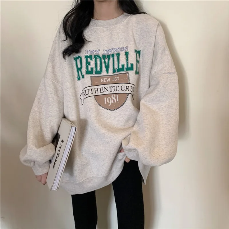 Winter Women Hoodie Pullovers Letter Printed Hoodies Women Fleece Long Sleeve O Neck Loose Sweatshirt Girls Casual Pullovers
Winter Women Hoodie Pullovers Letter Printed Hoodies Women Fleece Long Sleeve O Neck Loose Sweatshirt Girls Casual Pullovers