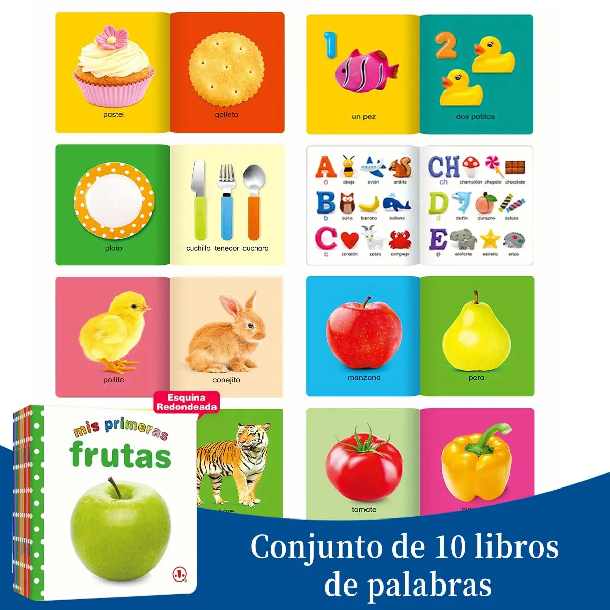 Испанский набор развивающих книг-пазлов для детей 2-5 лет
Испанский набор развивающих книг-пазлов для детей 2-5 лет