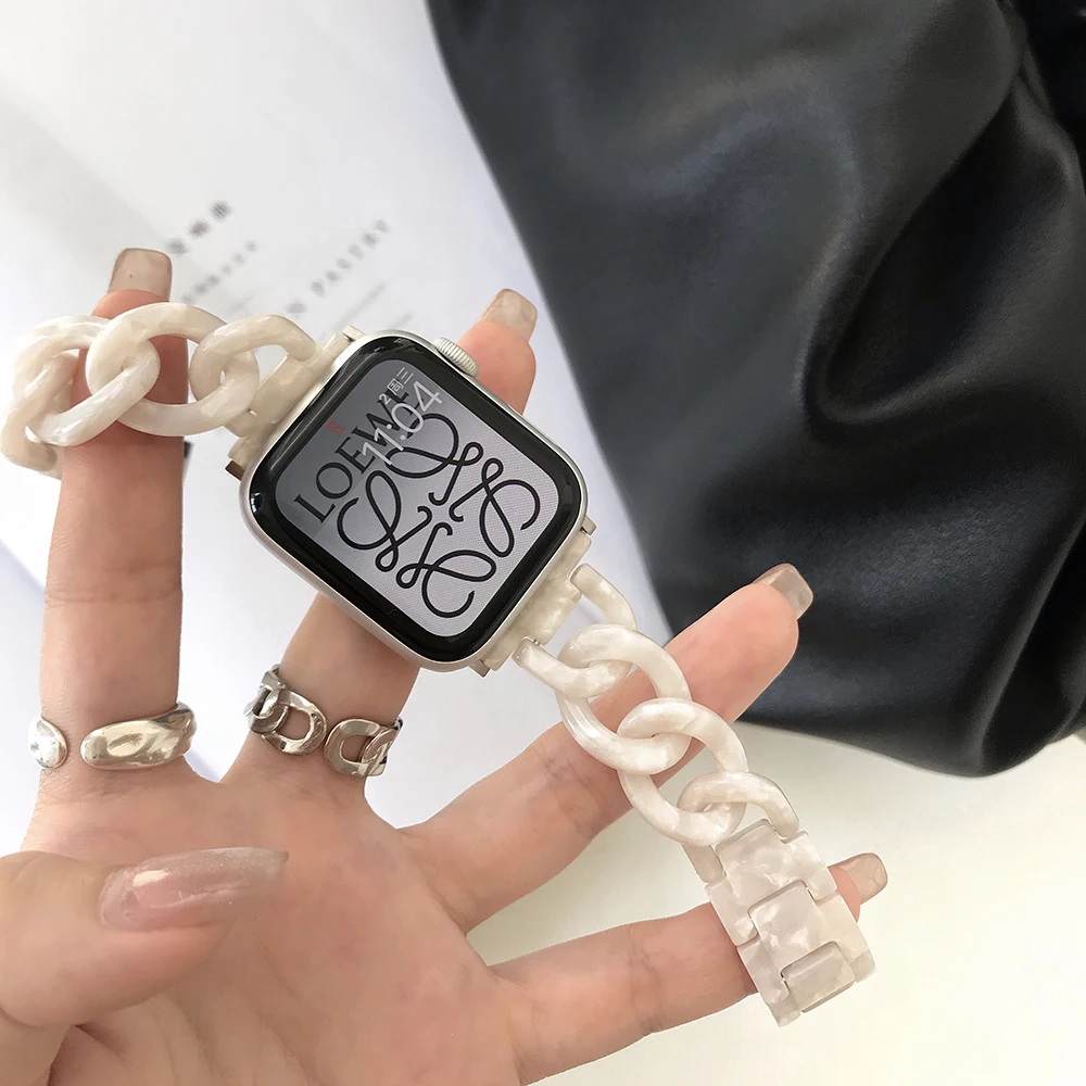 Resin strap For Apple Watch 44mm band iwatch Series 5 4 3 2 1 Wrist For watch Accessories 42mm 38mm bracelet Replacement 40mm
Resin strap For Apple Watch 44mm band iwatch Series 5 4 3 2 1 Wrist For watch Accessories 42mm 38mm bracelet Replacement 40mm
