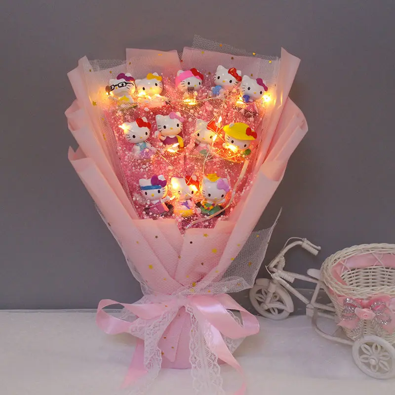 Led Light Hello Kitty Bouquet My Melody Cinnamoroll Kuromi Kawaii Plushie Toys Stuffed Flower Bunch For Girl Valentines Day Gift
Led Light Hello Kitty Bouquet My Melody Cinnamoroll Kuromi Kawaii Plushie Toys Stuffed Flower Bunch For Girl Valentines Day Gift