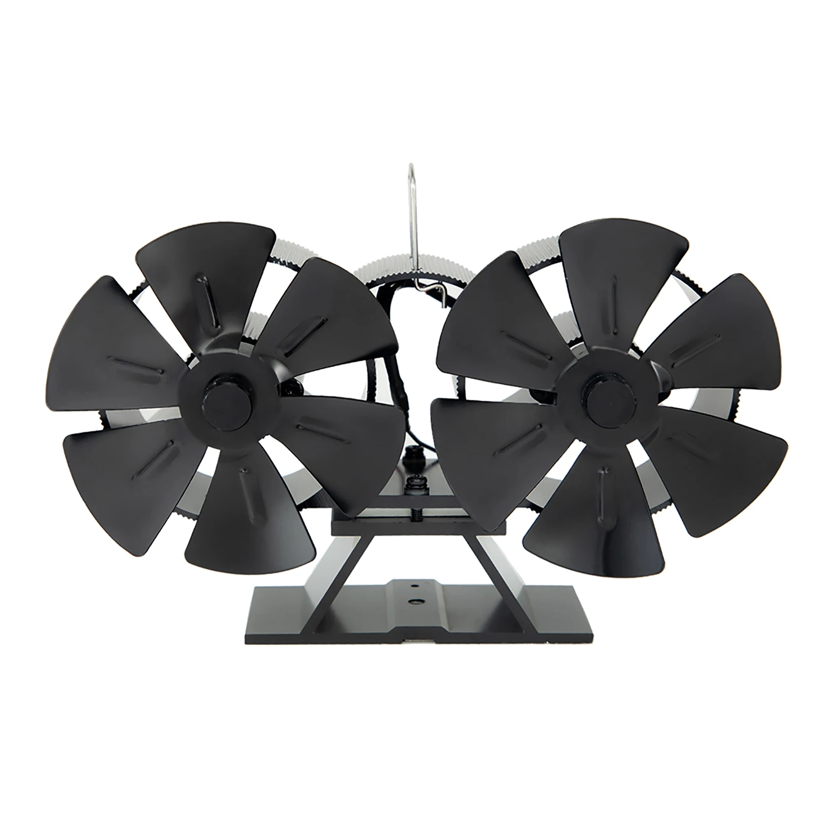 Double-Headed Stove Fan With Thermometer 12 Blades Accessories Aluminum Fireplace Fan Heat Powered Replacement
Double-Headed Stove Fan With Thermometer 12 Blades Accessories Aluminum Fireplace Fan Heat Powered Replacement