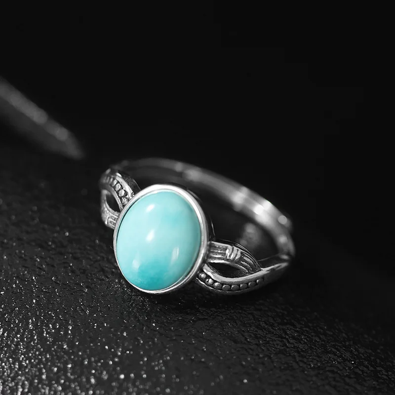 Kinel Real 925 Sterling Silver Original Certified 9.4x10.9MM Natural Turquoise Ring For Women Vintage Simple Old Make Desgin
Kinel Real 925 Sterling Silver Original Certified 9.4x10.9MM Natural Turquoise Ring For Women Vintage Simple Old Make Desgin