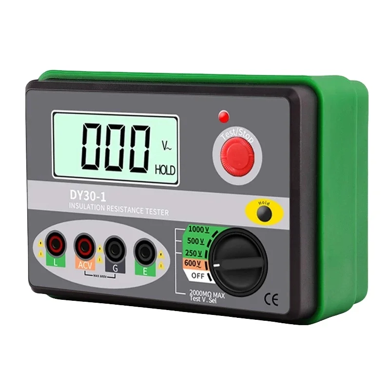 

DUOYI DY30-1 Digital Insulation Earth Resistance Tester Meter 0-2000M 0hm Megohmmeter Voltmeter Car Circuit Test Megger Meter