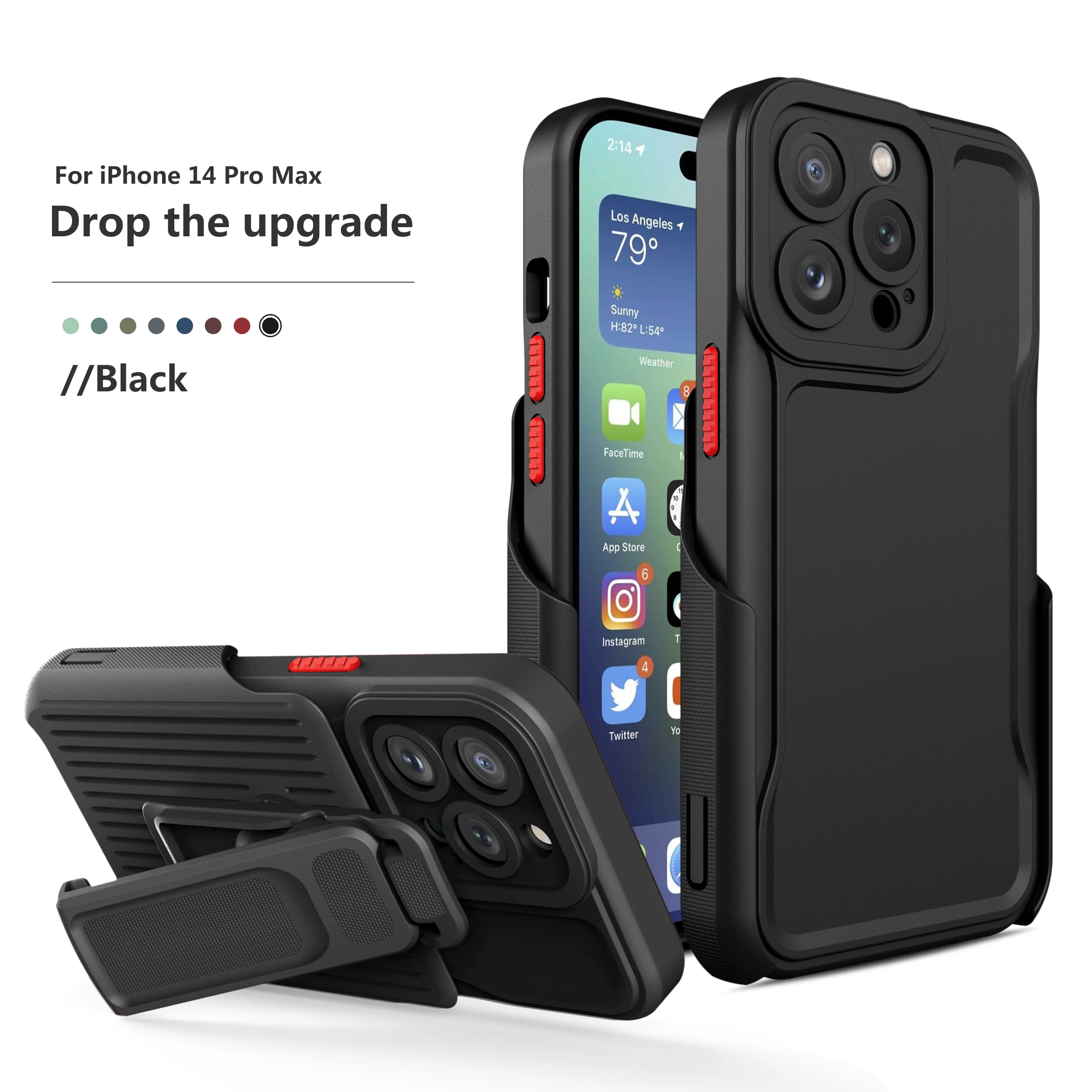 Slide Belt Clip Holster Kickstand Holder Shockproof Case For iPhone 14 Pro Max 14 Plus 11 12 13 Pro Max Heavy Duty Back Cover
Slide Belt Clip Holster Kickstand Holder Shockproof Case For iPhone 14 Pro Max 14 Plus 11 12 13 Pro Max Heavy Duty Back Cover