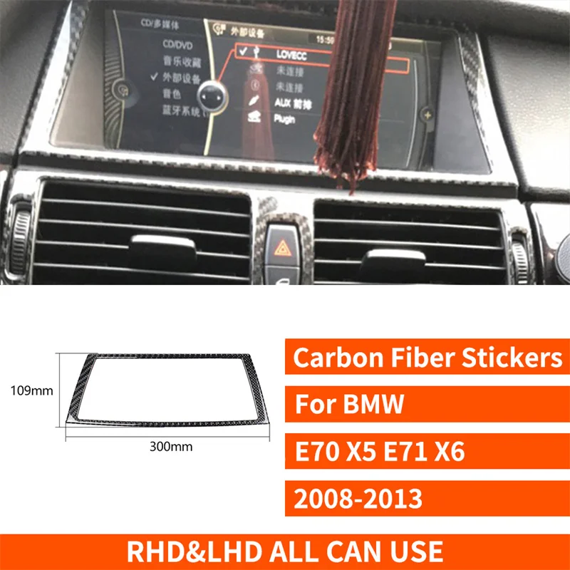 For BMW X5 E70 X6 E71 2008-2013 Carbon Fiber Navigation Display Frame Stickers AC Panel Air Vent Cover Tuning Car Accessories
For BMW X5 E70 X6 E71 2008-2013 Carbon Fiber Navigation Display Frame Stickers AC Panel Air Vent Cover Tuning Car Accessories
