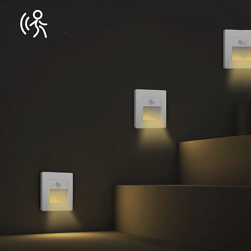 4 шт. Ночной светильник, интеллектуальная лампа, датчик движения PIR, светодиодный светильник для лестницы, встраиваемый, шаг, лампа для лестн... 
4 шт. Ночной светильник, интеллектуальная лампа, датчик движения PIR, светодиодный светильник для лестницы, встраиваемый, шаг, лампа для лестн...