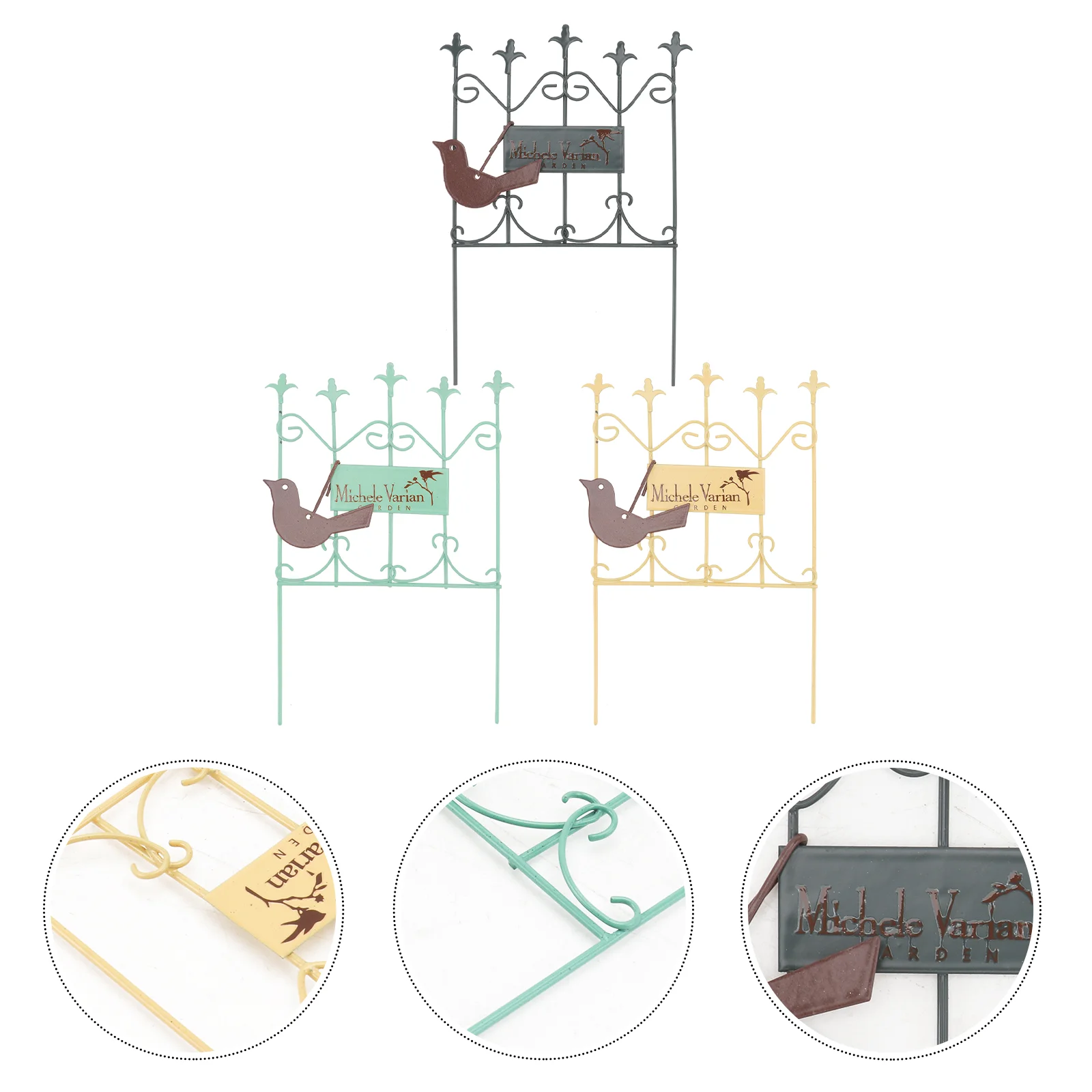 3PCS Miniature Iron Fence Lovely Miniature Fence Creative Miniature Fence 
3PCS Miniature Iron Fence Lovely Miniature Fence Creative Miniature Fence