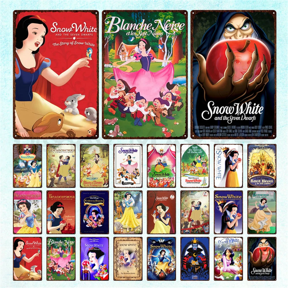 Metal Tin Sign Disney Plate Posters Vintage Snow White and The Seven Dwarfs Metal Sign Painting Wall Plaque Baby Girl Room Decor
Metal Tin Sign Disney Plate Posters Vintage Snow White and The Seven Dwarfs Metal Sign Painting Wall Plaque Baby Girl Room Decor