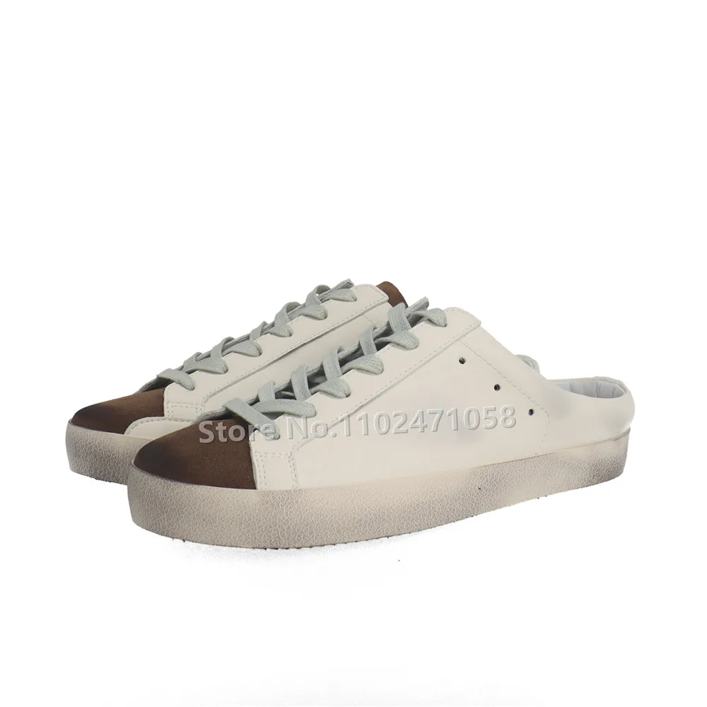 Round Toe Chunky Flat Half Slippers Leisure Sneaker Lace-Up Men Shoes Casual Flat Man Shoes Slip-On Summer Comfortable Loafers
Round Toe Chunky Flat Half Slippers Leisure Sneaker Lace-Up Men Shoes Casual Flat Man Shoes Slip-On Summer Comfortable Loafers