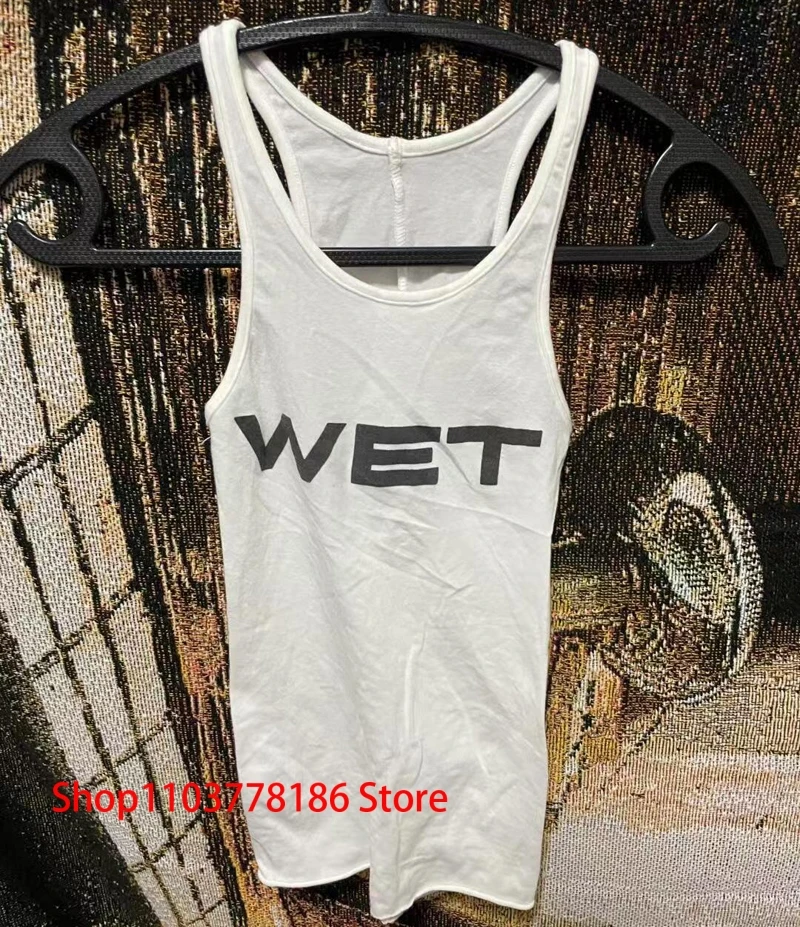 Уличная одежда Kanye West майка высокого качества WET Letter Hottie верхняя спортивный жилет