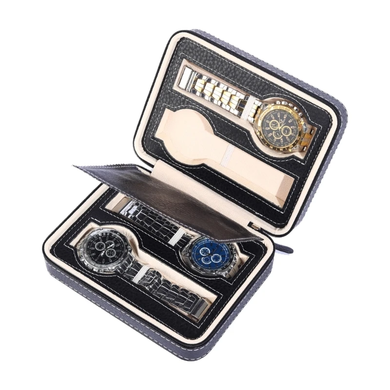 Portable PU Leather 2/4/8 Slot Watch Box Display-Case Storage Watch Organizer Holder Zipper Exquisite and Durable-Case
Portable PU Leather 2/4/8 Slot Watch Box Display-Case Storage Watch Organizer Holder Zipper Exquisite and Durable-Case