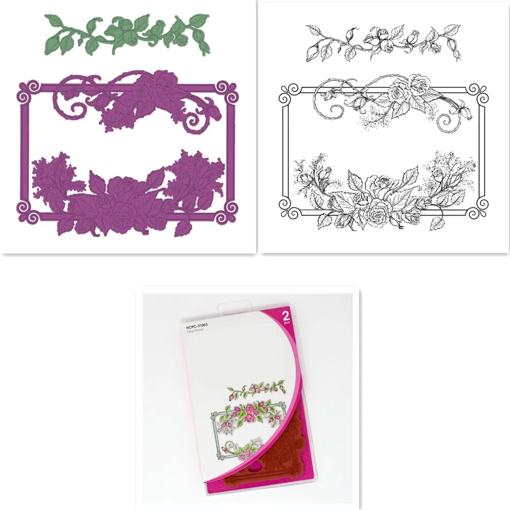 Briar Rose Frame Metal Cutting Die and Silicone Stamps For Scrapbooking Paper Card Embossing Template Decoration Craft Dies New
Briar Rose Frame Metal Cutting Die and Silicone Stamps For Scrapbooking Paper Card Embossing Template Decoration Craft Dies New