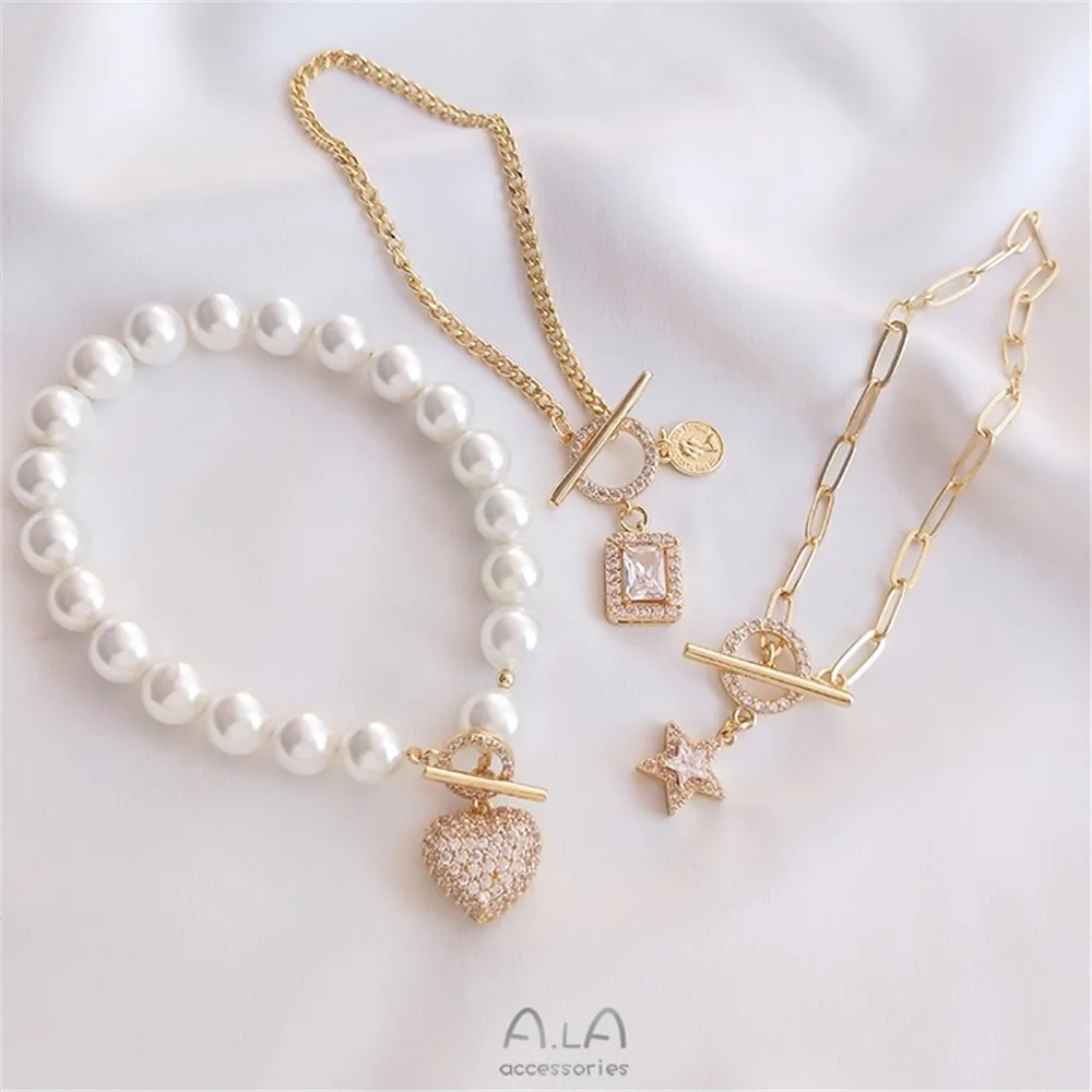 14K clad gold with pendant peach heart pentagram micro zirconia OT buckle diy bracelet necklace jewelry closing buckle
14K clad gold with pendant peach heart pentagram micro zirconia OT buckle diy bracelet necklace jewelry closing buckle