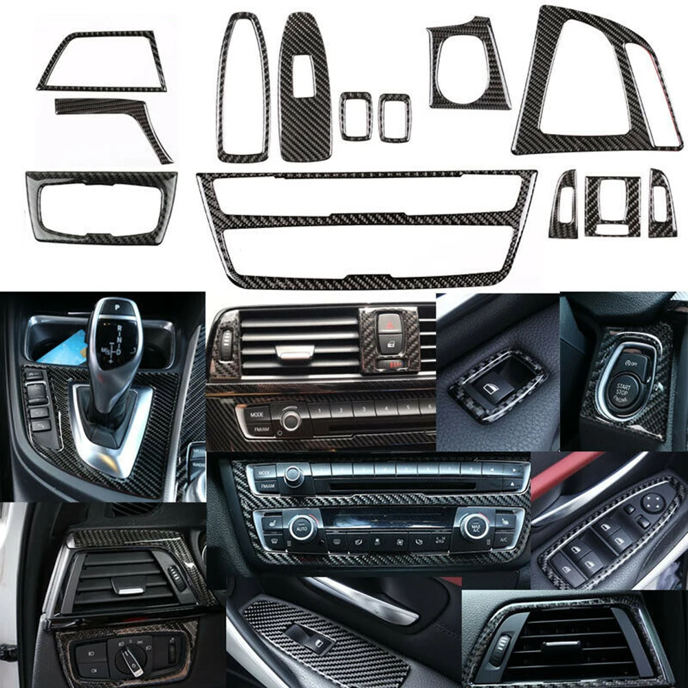 13PCS Car Carbon Fiber Interior Trim Decor Cover For BMW 3 4 Series F30 F34 Car Decorative Stickers Set
13PCS Car Carbon Fiber Interior Trim Decor Cover For BMW 3 4 Series F30 F34 Car Decorative Stickers Set