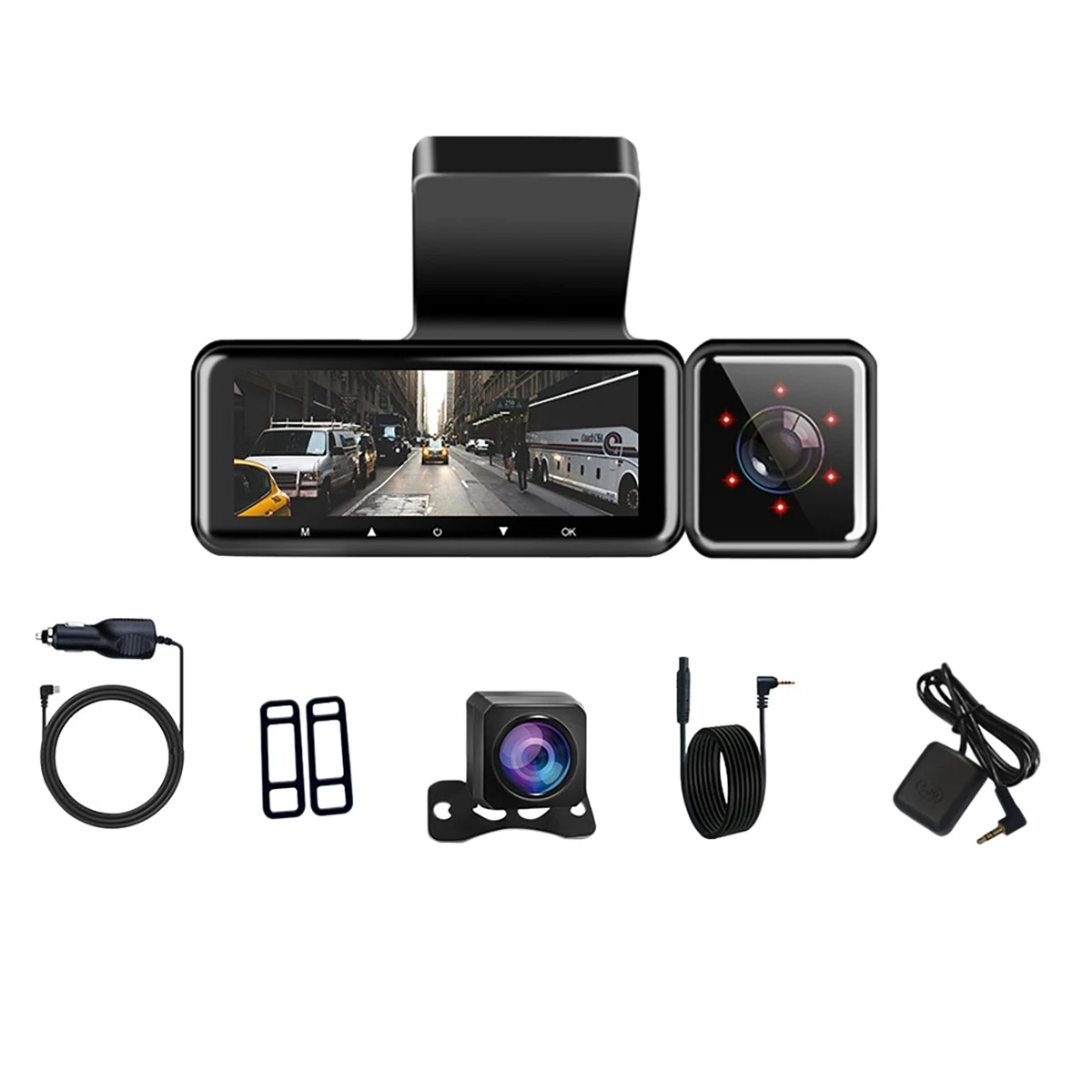3.16 Inch Car DVR 2K Touch Screen Front Camera Time-Lapse Video GPS Track Playback Recorder 3 Lens 1080P Rear Cams
3.16 Inch Car DVR 2K Touch Screen Front Camera Time-Lapse Video GPS Track Playback Recorder 3 Lens 1080P Rear Cams
