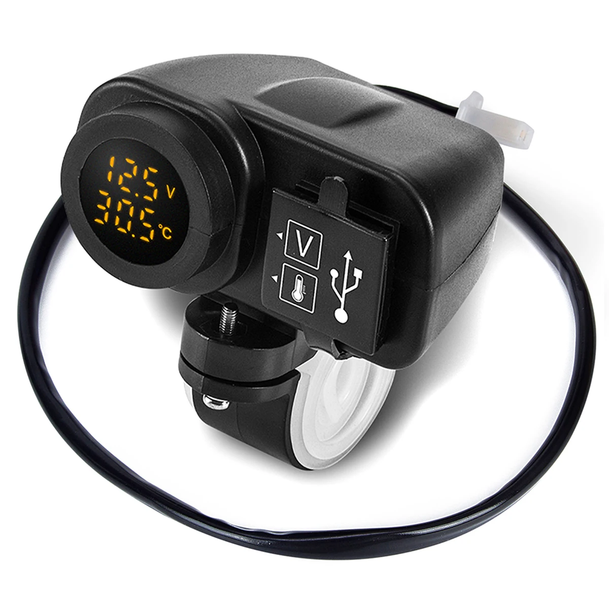 Motorcycle Dual USB Charger 12V 2.1A+2.1A 12V To 5V 15W USB Charger With Voltmeter LED Display
Motorcycle Dual USB Charger 12V 2.1A+2.1A 12V To 5V 15W USB Charger With Voltmeter LED Display