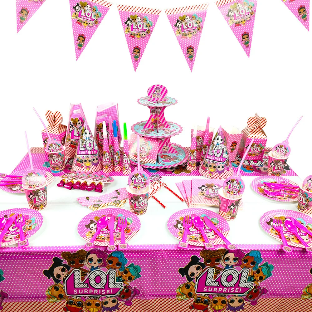 Cartoon Doll Birthday Party Supplies Tablecloth Paper Plate Paper Towel Tableware Pennant Banner Arrangement Set
Cartoon Doll Birthday Party Supplies Tablecloth Paper Plate Paper Towel Tableware Pennant Banner Arrangement Set