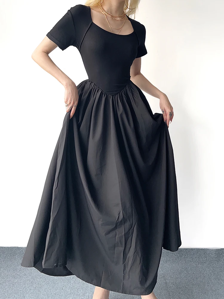 Rockmore Black Casual Basic Maxi Dress Women High Waist A-Line Ankle-Length Long Dresses Elegant Party Fashion Korean vestidos 
Rockmore Black Casual Basic Maxi Dress Women High Waist A-Line Ankle-Length Long Dresses Elegant Party Fashion Korean vestidos
