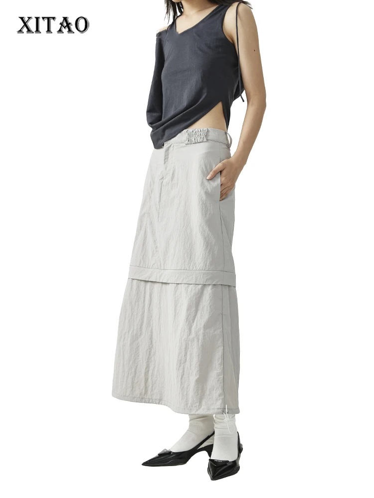 XITAO Detachable Two Wear Skirt Solid Color Loose Casual Temperament All-match Women Trendy A-line Skirt Summer New WLD8303 
XITAO Detachable Two Wear Skirt Solid Color Loose Casual Temperament All-match Women Trendy A-line Skirt Summer New WLD8303